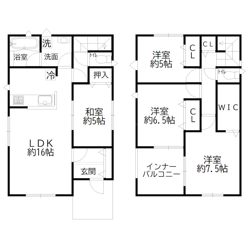 加古川市加古川町中津戸建2 間取り図