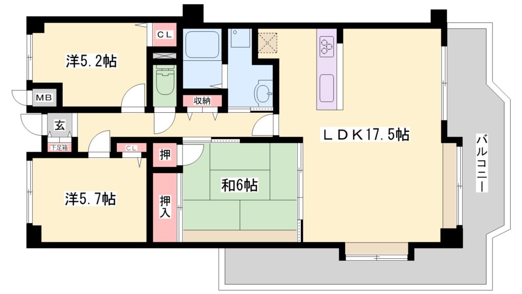 エメラルドマンション東加古川 間取り図