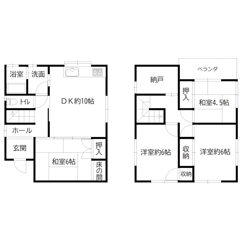 六分一戸建 間取り図