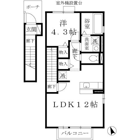 ストーンイエロー加古川 間取り図