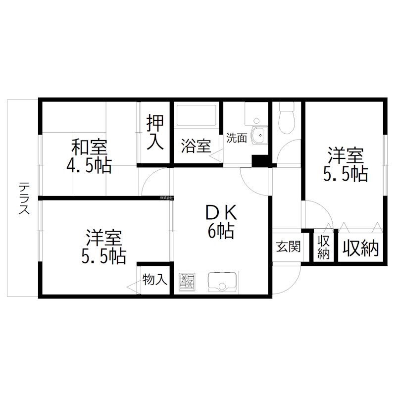 メゾンゼルカバＢ棟 間取り図