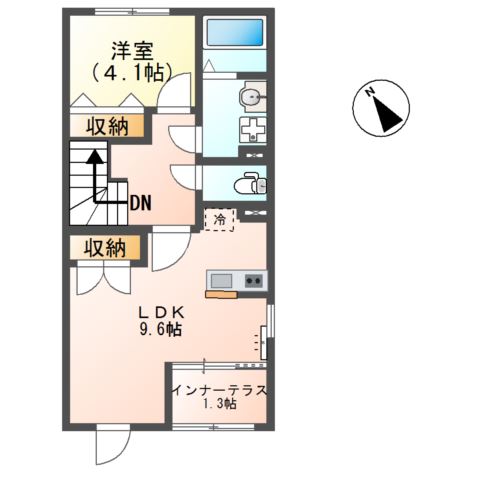 高砂市荒井町若宮新築アパート 間取り図