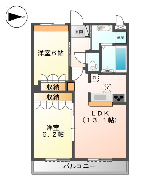 ブラウンシャトー 間取り図