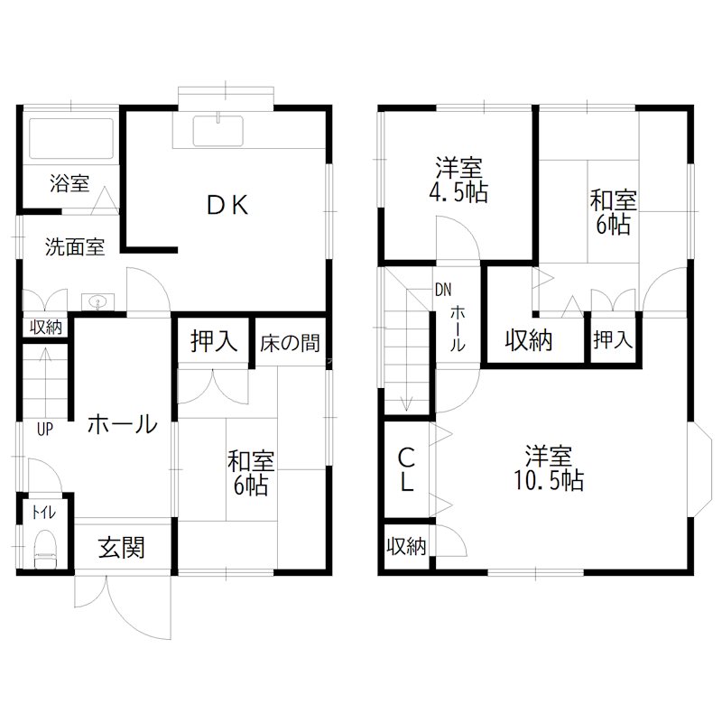 播磨町本荘戸建て 間取り図
