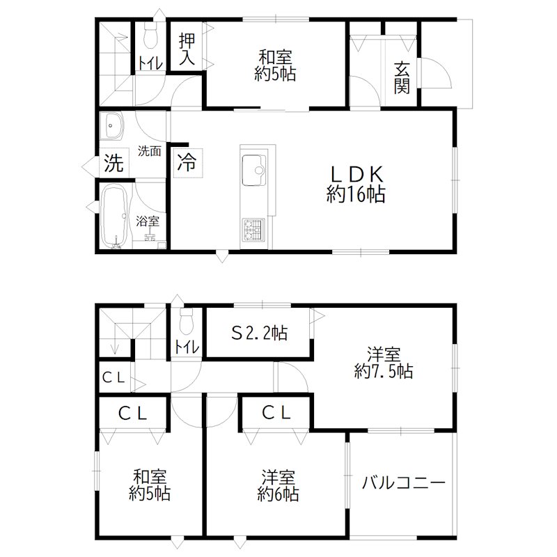 加古川市尾上町長田part2・戸建 間取り図