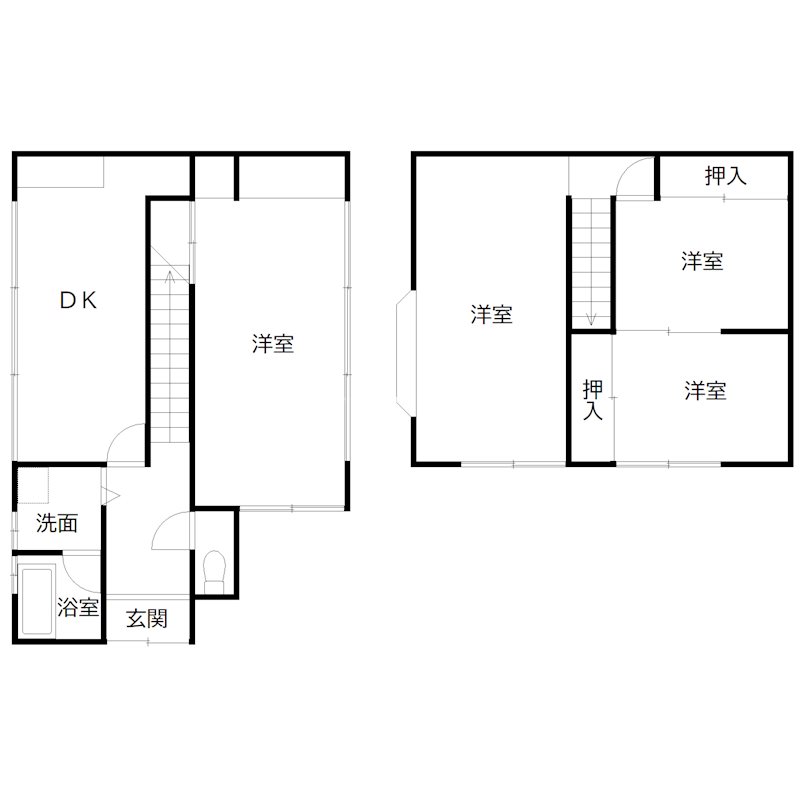 加古郡播磨町二子戸建 間取り図