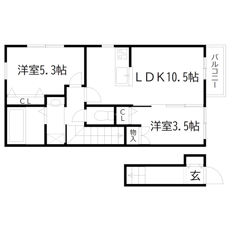 仮　古田新築ハイツ 間取り図