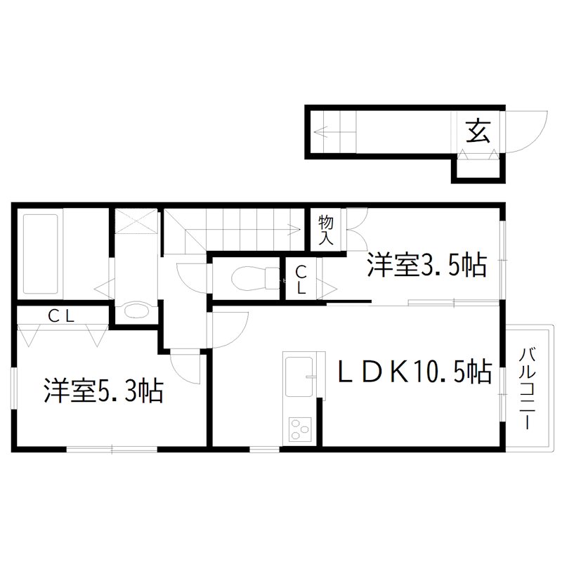 仮　古田新築ハイツ 間取り図
