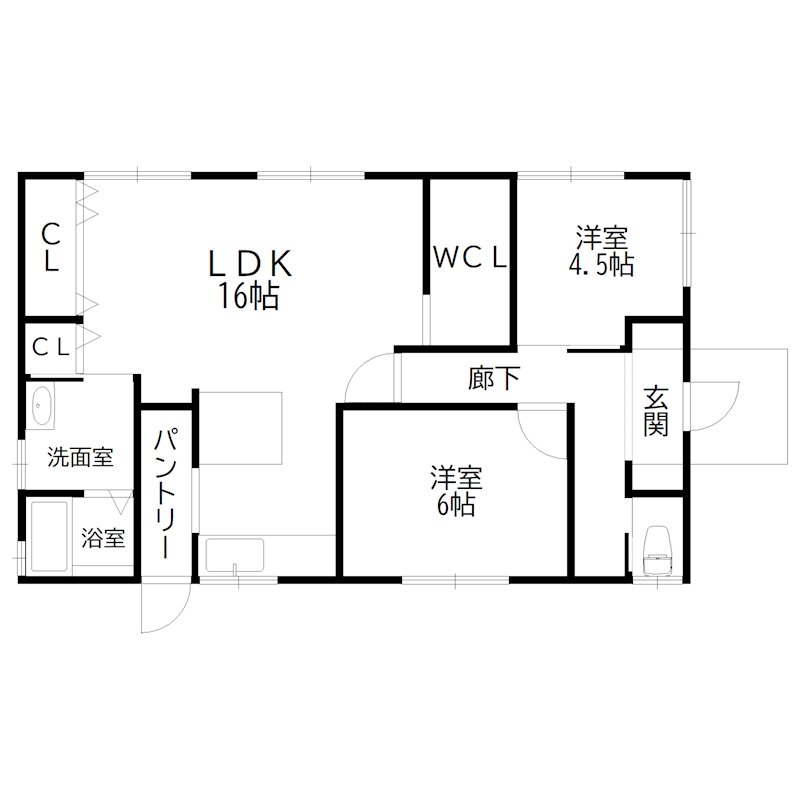 志方町上冨木平屋 間取り図