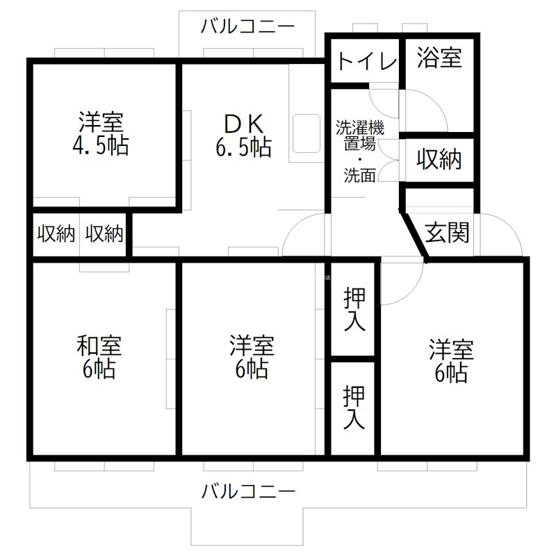尾上グリーンハイツ　Ｄ棟 間取り図