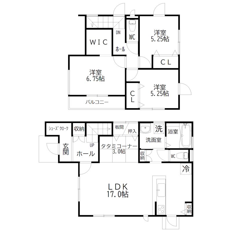 長砂貸戸建 間取り図