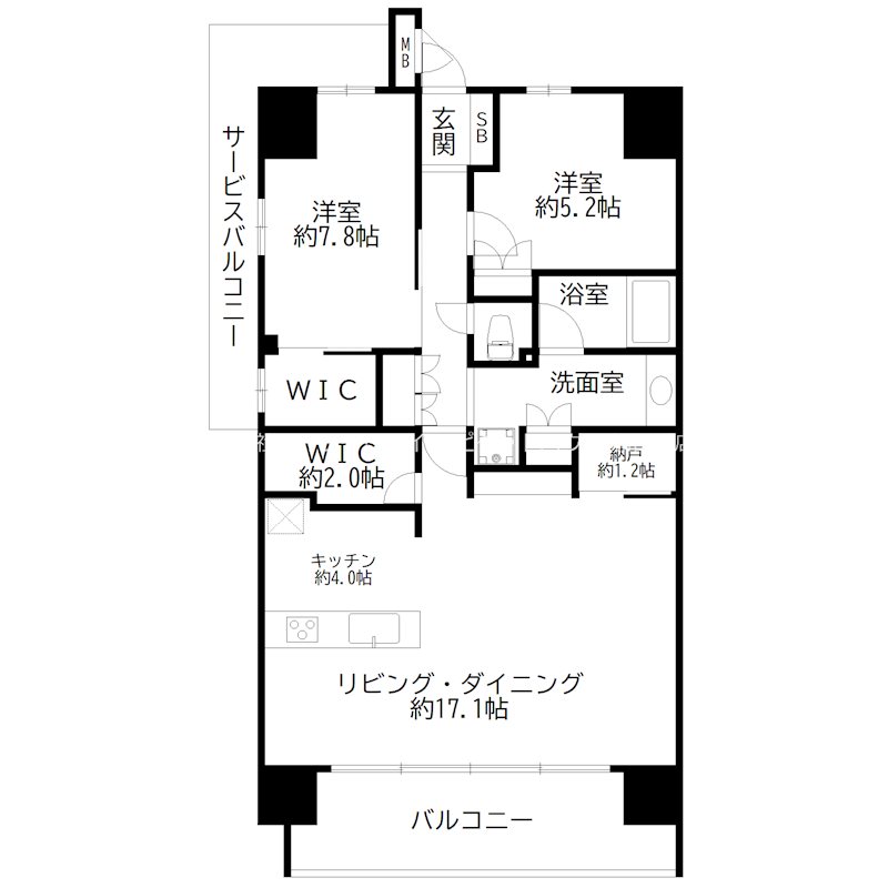 ローレルコート加古川ザ・レジデンス 間取り図