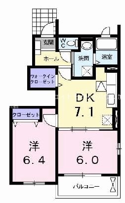 ピアチェーレＢ 間取り図