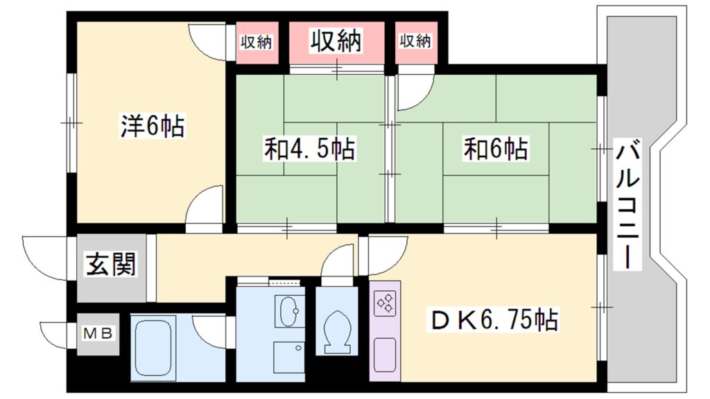 ロイヤルコーポ伊保 間取り図