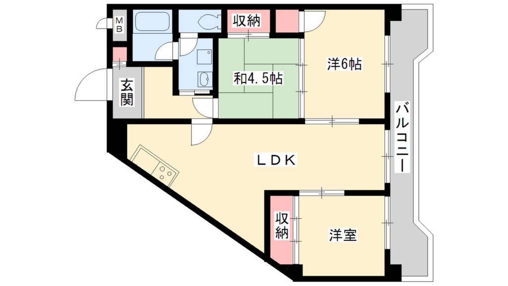 ロイヤルコーポ伊保 間取り図