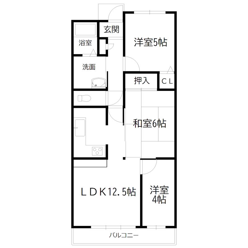 プレステージ加古川Ｖ 間取り図