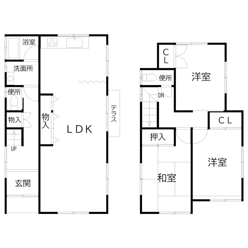 新野辺北町　戸建て 間取り図