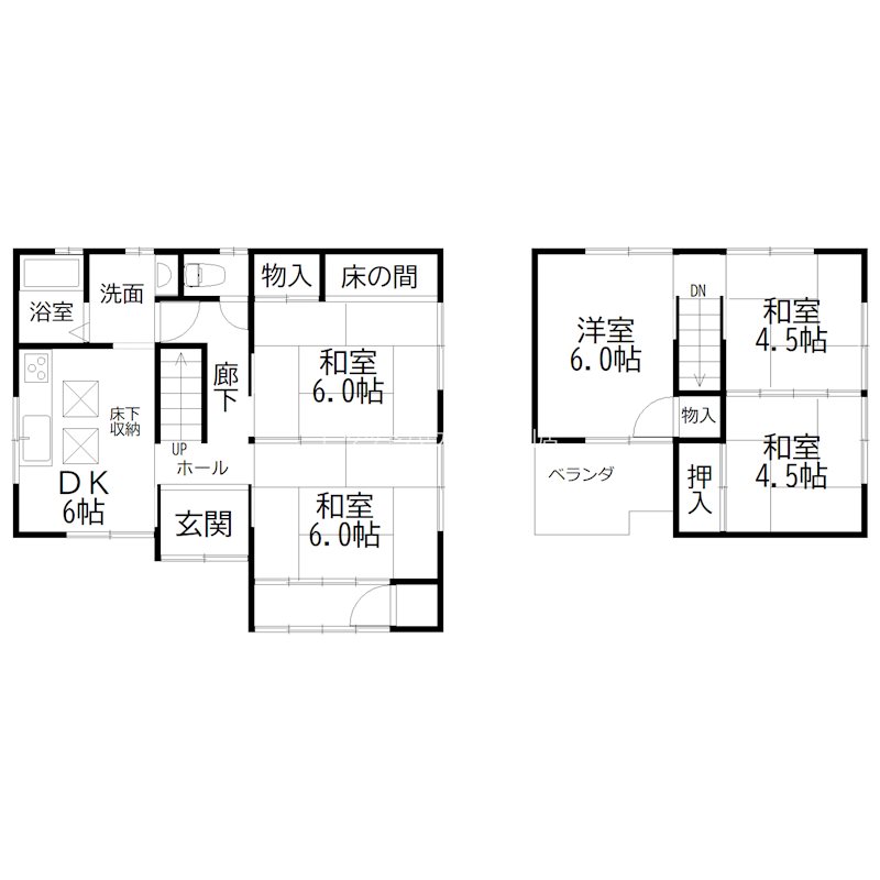 稲屋　戸建 間取り図