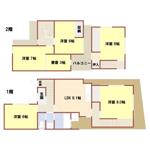 新神野タウンハウスＢ 間取り図