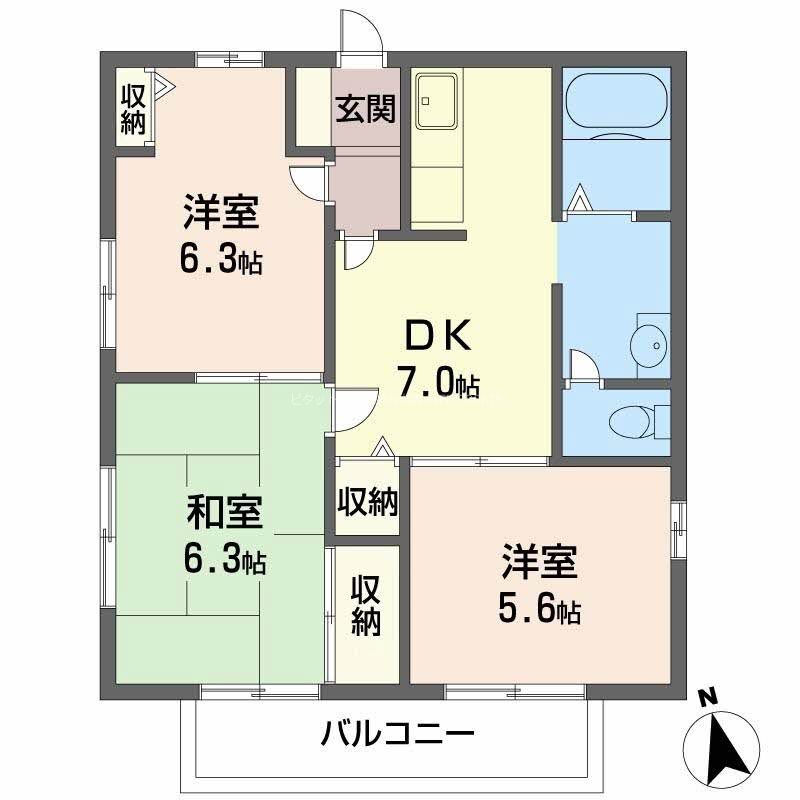 ヴィレッジ　キタ　Ｃ棟  間取り図