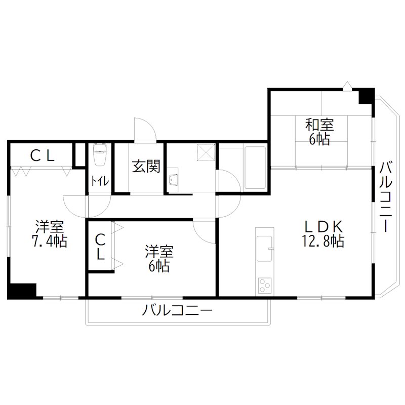 明治グランドヒル加古川II番館 間取り図