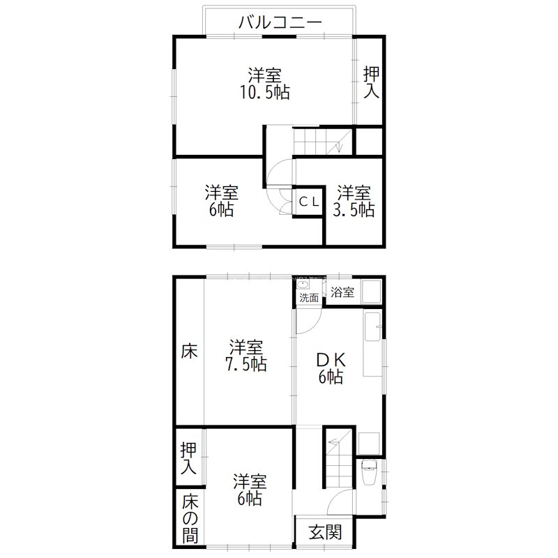 間取り 伊保崎南戸建て 間取り図