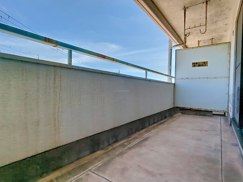 北在家アパートメント ベランダ