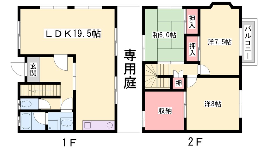 ＫＬＣメゾネット北棟 間取り図