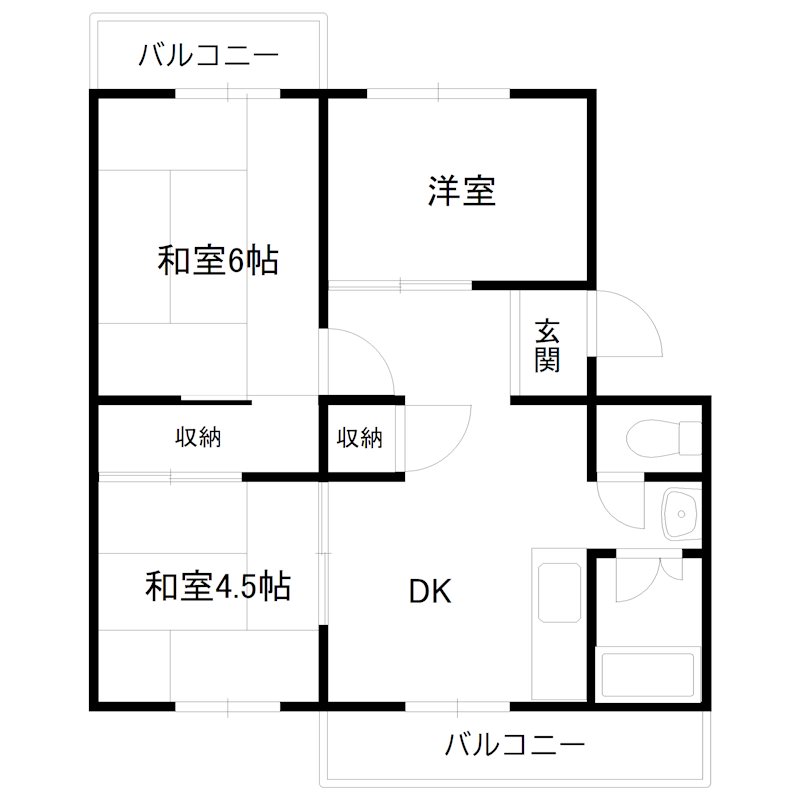 播磨本荘　1号棟 間取り図