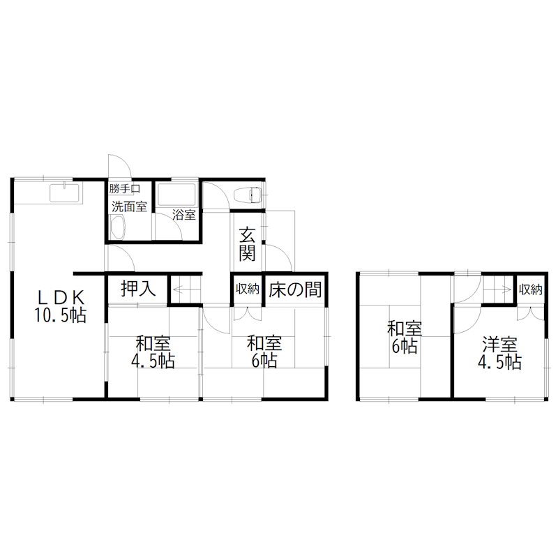 梅井三丁目戸建 間取り図