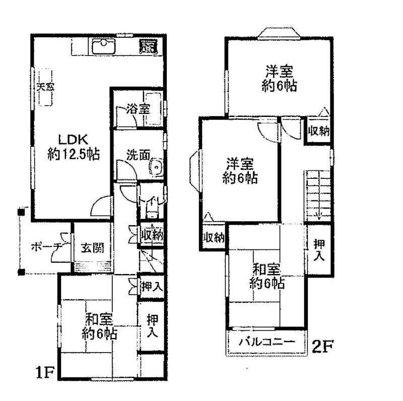 荒井町東本町戸建 (山田邸) 間取り図