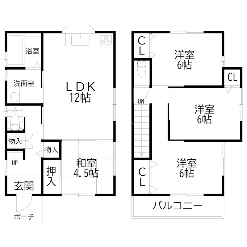 叶タウン３号地 間取り図