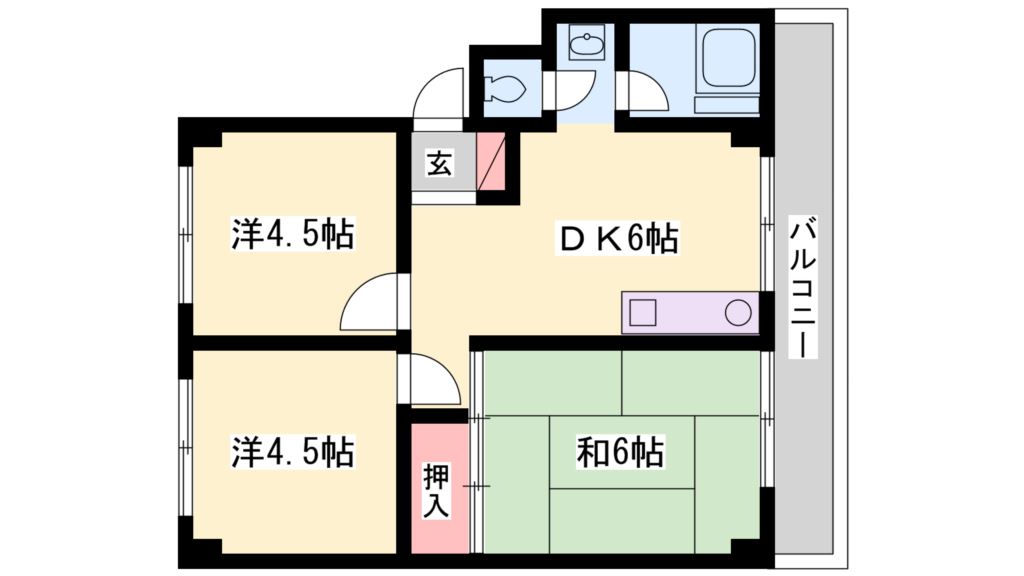 マンションリバ－サイド 間取り図