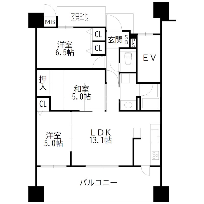 ブランビュー加古川本町 間取り図