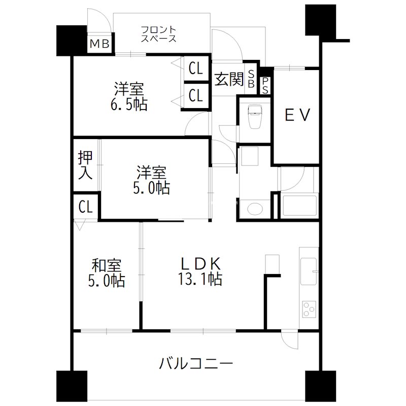ブランビュー加古川本町 間取り図