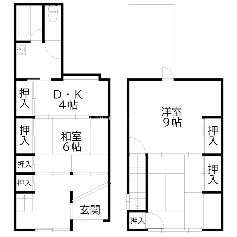 高砂町狩網町　貸家 間取り図