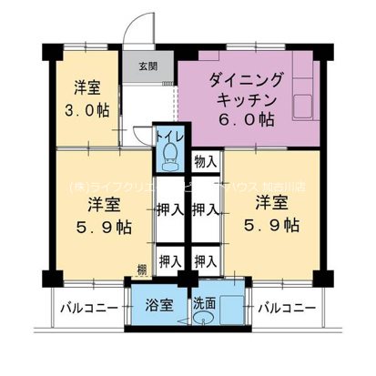 ビレッジハウス宮の前4号棟 間取り図