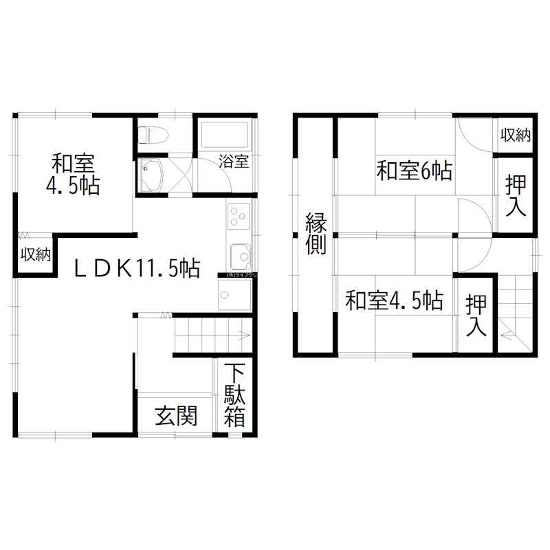 北本荘戸建 間取り図
