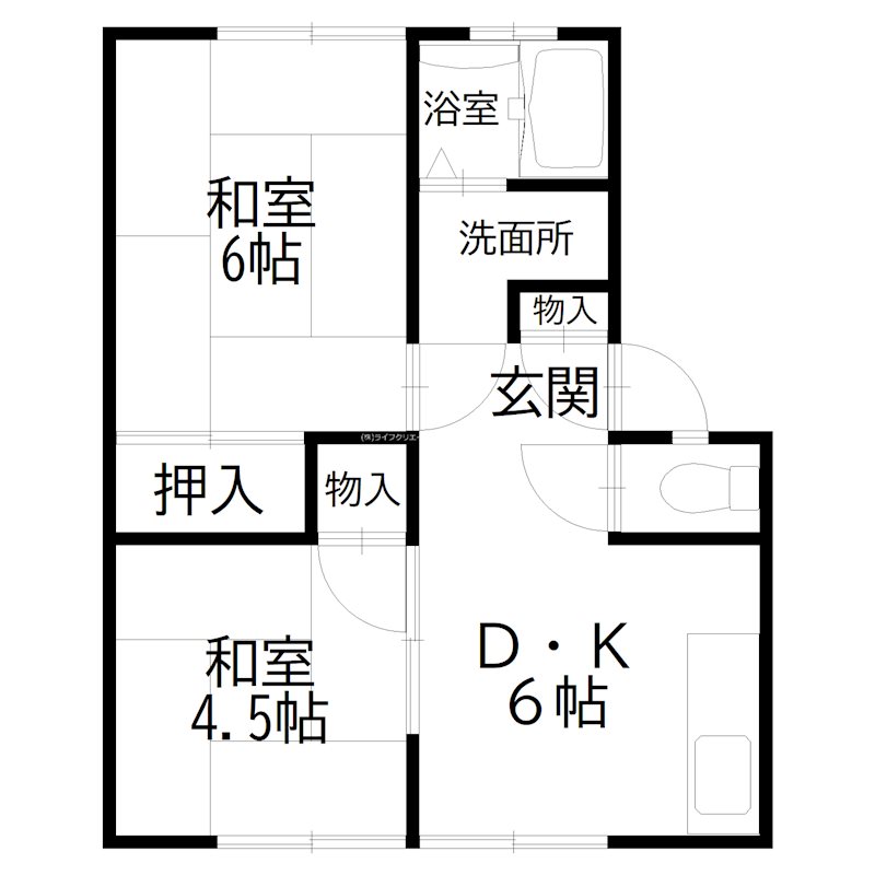 サンシティ米田Ｂ 間取り図