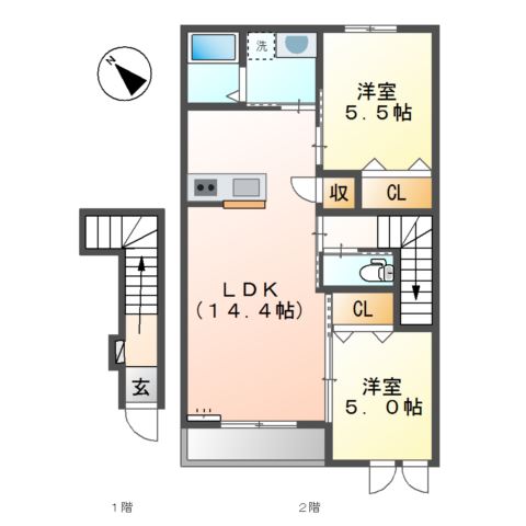 ロココハイムＮ 間取り図