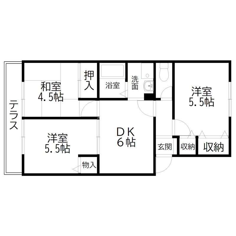 メゾンゼルカバＢ棟 間取り図