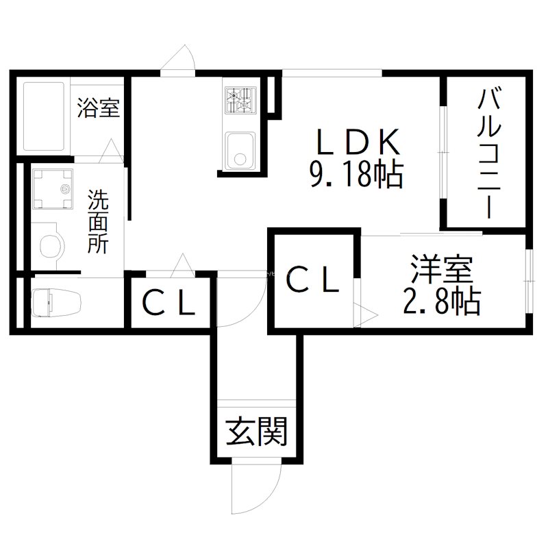 オーパス北在家 間取り図