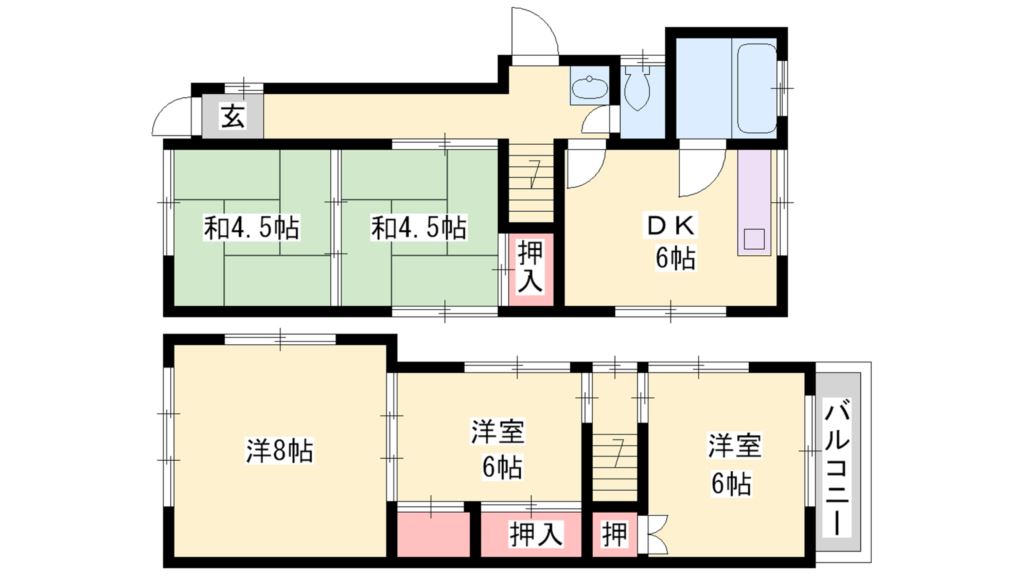 北野貸家 間取り図