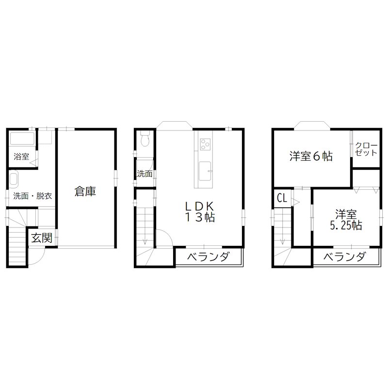 中津戸建 間取り図