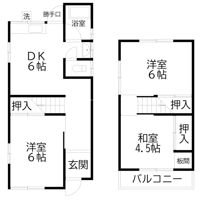 加古川市加古川町河原戸建て 1 間取り図