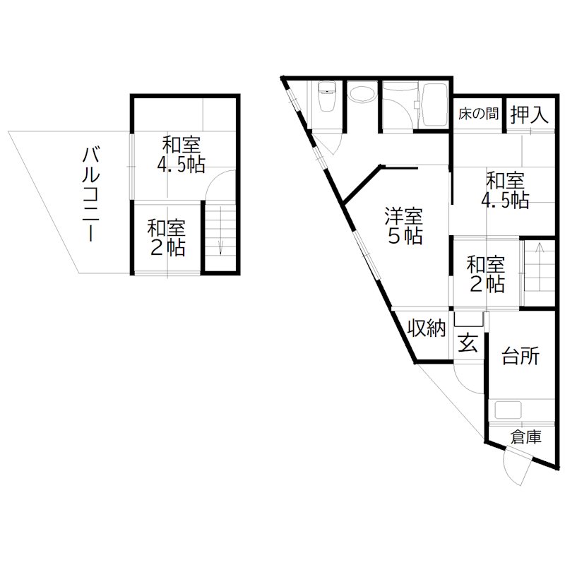 高砂市高砂町木曽町 戸建 間取り図