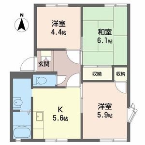 フレグランス竜山Ａ・Ｃ 間取り図