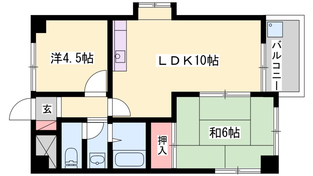 ベネフィス粟津 間取り図