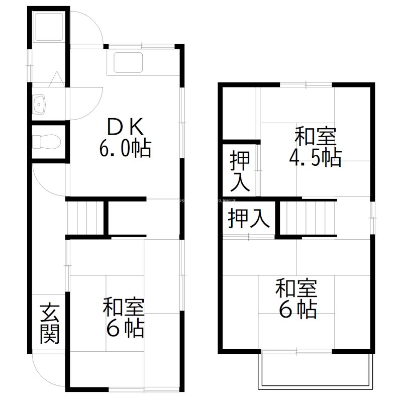 加古川町河原戸建 間取り図