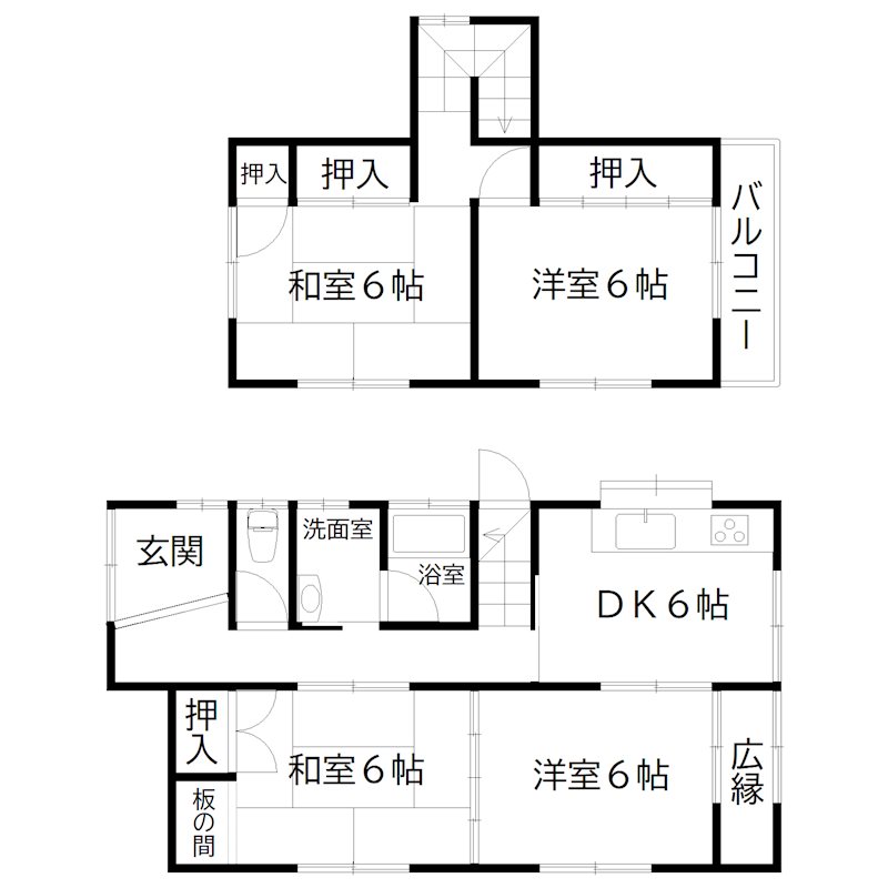 平岡町土山戸建 間取り図